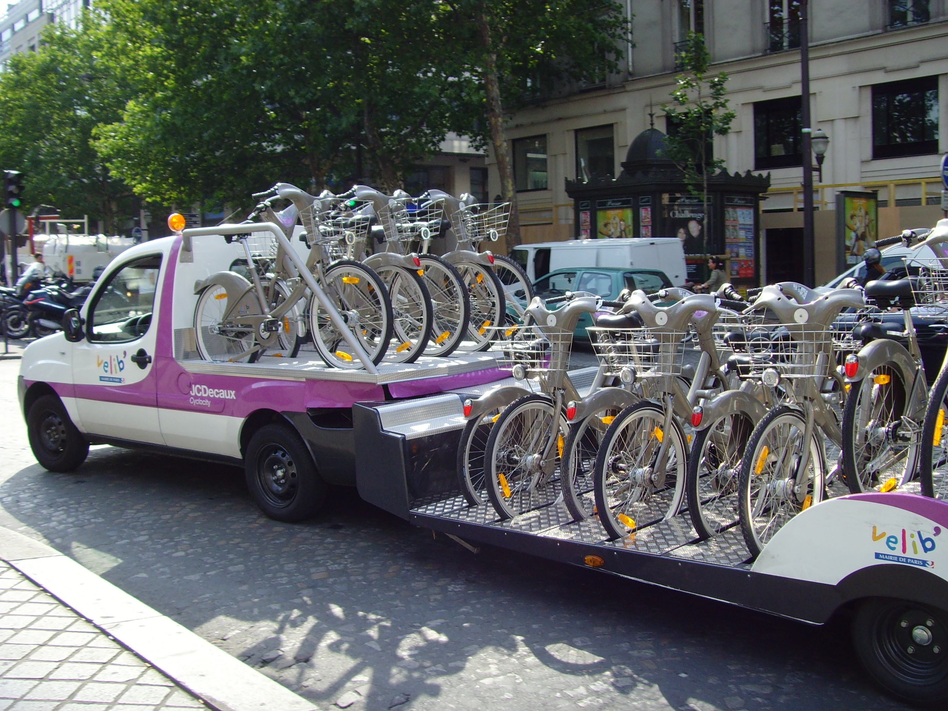 Velib bike share system, Paris, France