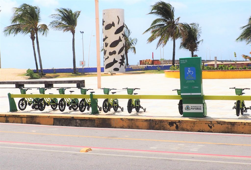 Depot for shared bicycles in Fortaleza