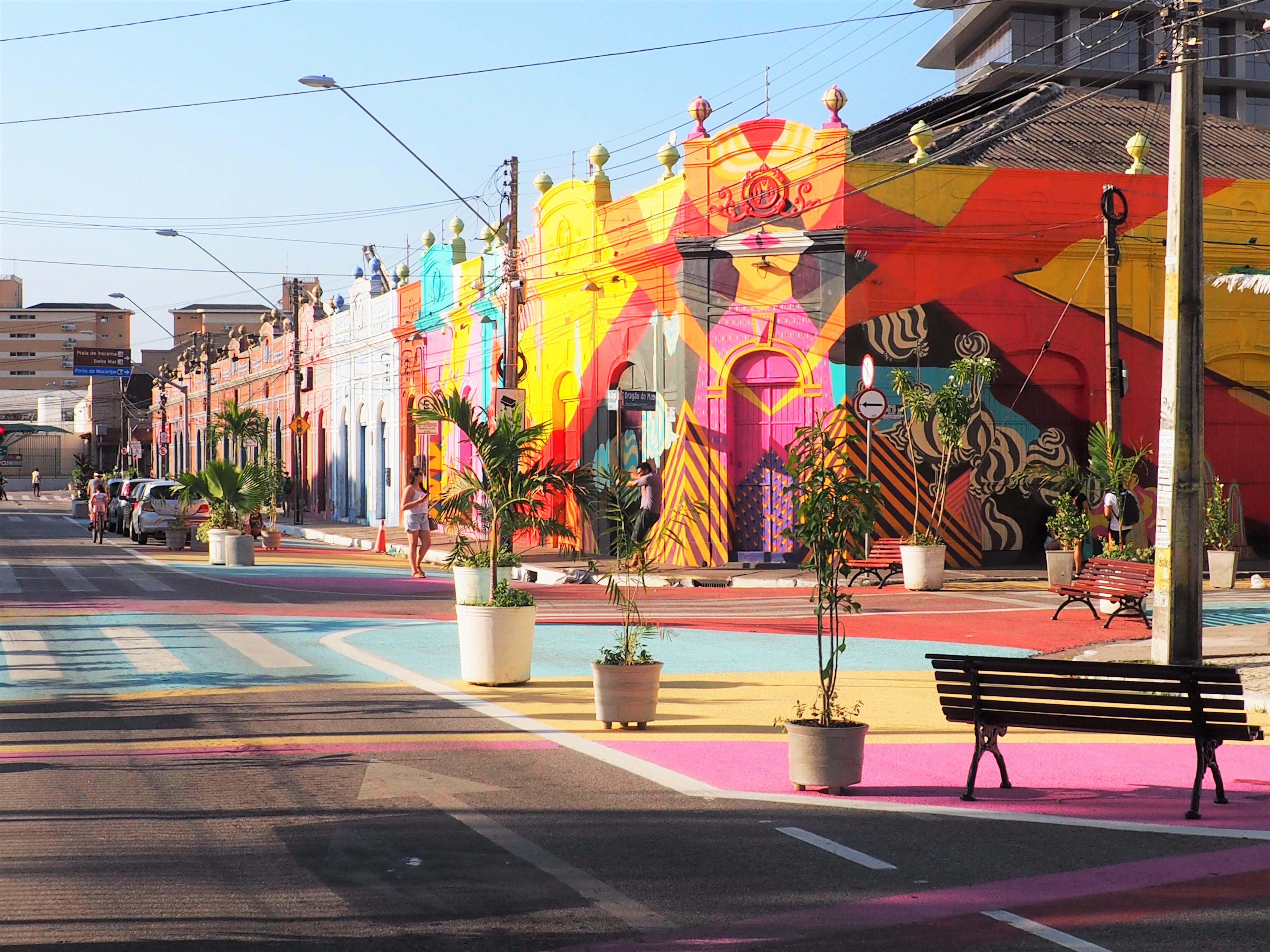 Colorful street in Fortaleza, Brazil