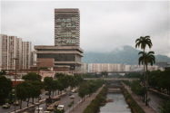 Modernist Building Rio Cloudy